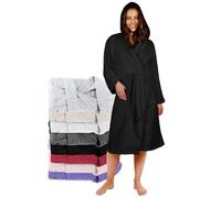 Twinzen Accappatoio per Donna con Cappuccio in Spugna Certificato Oeko Tex - 2 Tasche, Cintura - Vestaglia - per Uscire dalla Doccia, Assorbente e Confortevole