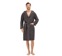 Twinzen Accappatoio per Uomo con Cappuccio in Spugna, 2 Tasche, Cintura Cotone Senza Prodotto Chimico, Oeko Tex - Vestaglia per Uscire dalla Doccia, Assorbente e Confortevole