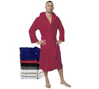 Twinzen Accappatoio per Uomo con Cappuccio in Spugna, 2 Tasche, Cintura Cotone Senza Prodotto Chimico, Oeko Tex - Vestaglia per Uscire dalla Doccia, Assorbente e Confortevole