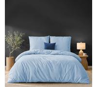 Twinzen Copripiumino 200x200 cm Blu, con 2 Federe 65x65cm - Set Copripiumino Matrimoniale Microfibra - Oeko-Tex
