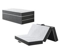 Twirest Materasso pieghevole 4 pezzi, 140 x 200 x 10 cm, materasso per ospiti con rivestimento lavabile, cubo intervertebrale pieghevole, traspirante, materasso pieghevole per adulti, letto degli