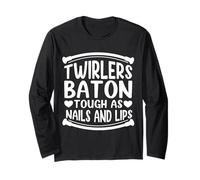 Twirler Majorette Twirlers Baton Tough As Nails & Labbra Maglia a Manica