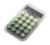 TWISAXC Calcolatrice meccanica con display chiaro e,Verde,15x9.5 cm | migliora l'efficienza e la funzionalità quotidiana in ufficio. Calcolatrice con tastiera meccanica portatile.