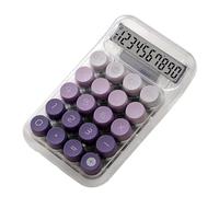 TWISAXC Calcolatrice meccanica con display chiaro e,Viola,15x9.5 cm | migliora l'efficienza e la funzionalità quotidiana in ufficio. Calcolatrice con tastiera meccanica portatile.