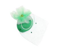 TWISAXC Cappello a rete con fermagli per capelli, come regalo Per unico per feste, festival e occasioni speciali, per celebrare il carnevale. Cappello a rete, Decorazione in con perline, 29 x16 cm