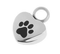 TWISAXC Ciondolo ricordo a forma di cuore, ciondolo a forma di bara, gioielli memorabili, protezione delle ceneri o lettere di animali domestici amati,