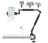 TWISAXC Il treppiede avanzato per webcam Magics Arm unisce funzionalità e | con supporto per telefono con doppia testa a sfera e staffa per braccio trasversale di tipo C di facile montaggio.