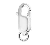 TWISAXC Miglior chiusura a moschettone in argento sterling 925 lucidato, | resistente anello di congiunzione attaccato, materiale per la creazione di gioielli,