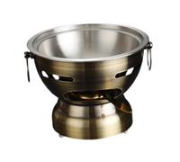 TWISAXC Pentola piccola per singolo, per campeggio, all'aperto e riunioni di famiglia. Pentole versatili. La pentola piccola è un componente versatile della, bronzo argento, diametro 12.3 cm