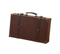 TWISAXC Piccola borsa da viaggio per la notte in pelle PU per avventurieri in cerca di un contenitore elegante con un fascino senza tempo, decorazione per la, Marrone, L 40x10x24.5cm