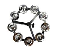 TWISAXC Strumento a percussione con piede. La,Argento singolo,15.5 cm | aggiunge un Per unico, aggiungendo entusiasmo agli ensemble musicali e alle canzoni. Piatto, charleston, tamburello,