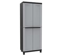 Terry Armadietto alto a doppia anta 68 x 39 h.170 cm Resina Termoplastica alta resistenza Grigio/Nero Twist Black 2680B