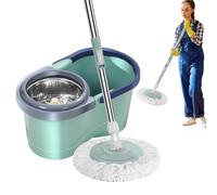 Twist Disc Mop Lavapavimenti - Scopa A Mano Con Tergicristallo Rotante - Microfibra Lavapavimento E Secchio Con Strizzatore - Secchio Lavapavimenti In Microfibra Per Pulire Pavimenti Casa