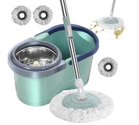 Twist Disc Mop Lavapavimenti - Scopa A Mano Con Tergicristallo Rotante - Microfibra Lavapavimento E Secchio Con Strizzatore - Secchio Lavapavimenti In Microfibra Per Pulire Pavimenti Casa