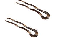 Twist Hair Stick Clip Acetato Grande Ondulato A Forma di U Tartaruga Pin