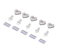Twist Lock per borse in pelle - design classico a forma di cuore, materiale metallico resistente, funzionamento semplice a torsione, ideale per borse e accessori, 5 set argento o bronzo (tipo 1)