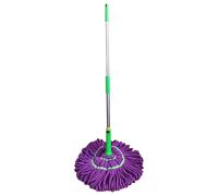 Twist MOP, strumento di pulizia, testa in microfibra altamente assorbente, design a manico regolabile per cucina, scuola, marmo, cemento, legno duro, luoghi commerciali, garage, ristorante, bagno