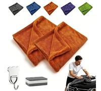 Twist Pile Microfiber Cloth - Highly Absorbent, Twisted Loop Car Drying Towel, Twisted Loop Auto Detailing Microfibre Cleaning Cloths, Lint-Free & Scratch-Resistant for Glass & Home (Orange,40×60cm)