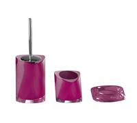TWIST SET 3 PEZZI PER BAGNO, Porta saponetta Rubino, porta spazzolini bagno da