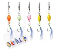 Twist Spoons - Set di 5 esche per trote UV da 3 g, accessori per la pesca alla trota CuiCanfla con rotelle, frecce per trote, set da 5 pezzi