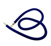 Twisted Hanging Crowd Control Stanchion Rope,Velvet Queue Barrier Rope for VIP Entry, with Gold Hooks, 2/3/4/5/7/9/10 Ft Long(Blue,1m/3.3ft/39inch)