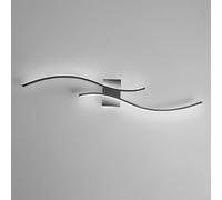 Twisted Linear Wall Light, Metal Long Strip Wall Lamp with White Acrylic Shade, Modern Led Wall Lights, Bedside Decorative Lighting Wall Sconces, Simple Ultra-Thin Wall Lamps 6000K/80Cm