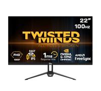 Twisted Minds Monitor da gioco Fast IPS Display 22’’ - Risoluzione 1920 x 1080 FHD, frequenza aggiornamento 100 Hz, rapporto d’aspetto 16:9, tempo di risposta 1 ms - Nero (TM22FHD100IPS)