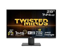 Twisted Minds Monitor da Gioco Fast IPS Display 28'' - Risoluzione 3840 x 2160 UHD, Frequenza Aggiornamento 144 Hz, Rapporto d'Aspetto 16:9, Tempo di Risposta 1ms - Nero (TM28EUI)