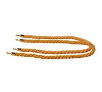 Twisted Nylon Crowd Control Rope,4.9ft Long VIP Barrier Hemp Rope, Hotel Bank Museum Ticket Gate Queue Divider(Yellow,Gold hook)