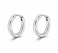 Twisted Pendant Orecchini a cerchio da uomo, 15 mm, Medio, Metallo, Non pietra preziosa