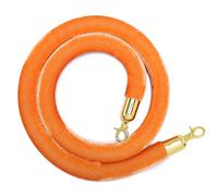 Twisted Queue Barrier Rope with a Hook， Hanging Ropes Barrier Rope for Crowd Control Stanchion Queue Rope Stanchion Rope for Theaters Grand Openings(Orange,1.2M/4Ft)