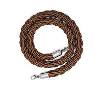 Twisted Queue Ber Rope con metallo ap Hoo 120 cm (47,2 in) Brown Stanch Ropes per hotel, ristoranti, cinema, negozi & Slish Queue ment