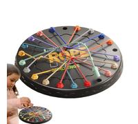 Twisted Rope Game, Logical Thinking Puzzle, Strategy Wooden Board Toy, 9.06x9.06x0.79 inches Brain Teaser Untying Challenge, Educational Knot Game for Kids 3+, Family and Learning Fun