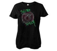 Twisted Sister Officially Licensed T-Shirt Donna A Maniche Corte Girocollo Nero