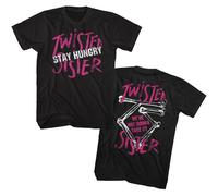 Twisted Sister Stay Hungry 3 T-Shirt Manica Corta Uomo Nero Cotone Preshrunk