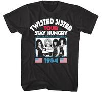 Twisted Sister Stay Hungry Us Tour 1984 Men's T Shirt Glam Rock Concert Mer Size XL
