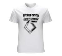 Twisted Sister You Can't Stop Rock N Roll Men's T-Shirt Glam Concert G2 White Size L