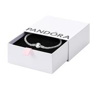 PANDORA Moments 593757C00-21 - Braccialetto a maglie di serpente in argento sterling, misura 21 cm, 21 cm, Argento sterling, Nessuna pietra preziosa