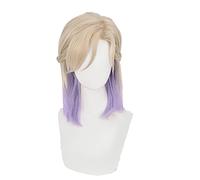 Twisted Wonderland Vil Schoenheit Cosplay Short Gradient Purple Wig + Wig Cap Synthetic Hair Halloween Party Props