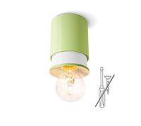 Twister Living Lampada da Soffitto E27 Verde, Installazione Facile senza Viti con Gancio, Design Brevettato, A++ Applique Camera da Letto