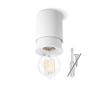 Twister Living Lampada da soffitto - Facile da fissare, senza viti, basta un gancio, protetta da brevetto, E27 - Bianco