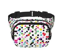 Twister - Marsupio con stampa a pois per donne e uomini, con cinghia regolabile, per viaggi, escursionismo, ciclismo