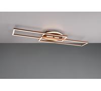 TWISTER PLAFONIERA LED 30W 4500lm, 2700 - 6000K RETTANGOLARE CAFFE' ORIENTABILE CON BASE ILLUMINATA ROTONDA CON TELECOMANDO MULTIFUNZIONE L. 90,5CM DIMMERABILE