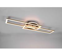 TWISTER PLAFONIERA LED 30W 4500lm, 2700 - 6000K RETTANGOLARE NERA E ORO ORIENTABILE CON BASE ILLUMINATA ROTONDA CON TELECOMANDO MULTIFUNZIONE L. 90,5CM DIMMERABILE