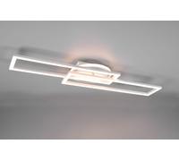 TWISTER PLAFONIERA LED RETTANGOLARE BIANCA ORIENTABILE CON BASE ILLUMINATA ROTONDA CON TELECOMANDO MULTIFUNZIONE L. 90CM