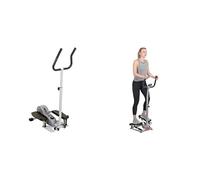 Twister Stepper Machine, Height Adjustable Stepper w/Handlebars & LCD Monitor + Magnetic Underdesk/Standing Portable Ellittical Machine