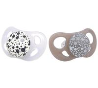 Twistshake 78594 - Set di 2 tettarelle ortodontiche in silicone, 0-6 mesi, senza BPA, colore: grigio/bianco