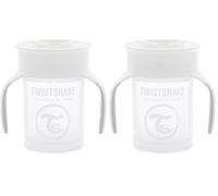 Twistshake 78931, 360 Cup Bicchiere Salvagoccia Antigoccia Bambini 230 ml, Tazza Biberon di Apprendimento da Bere, Bordo Anti-rovesciamento a 360°, Ergonomico, 6+ Mesi, Senza BPA, Bianco