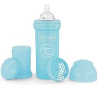 Twistshake Biberon Anti-Colica con Contenitore per Latte in Polvere e Miscelatore - 260ml , Capezzolo Simile al Seno in Silicone a Flusso Medio, Senza BPA | Adatto a Bambini di 2+ Mesi | Azzurro