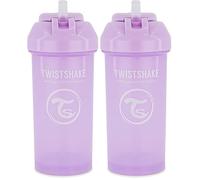 Twistshake Bicchiere Sippy Baby con Cannuccia 360ml Bottiglie D'acqua per Bambini a Prova di Perdite, Antigoccia per i più Piccoli, di Cannuccia Senza BPA, Sippy da Allenamento Viola Chiaro
